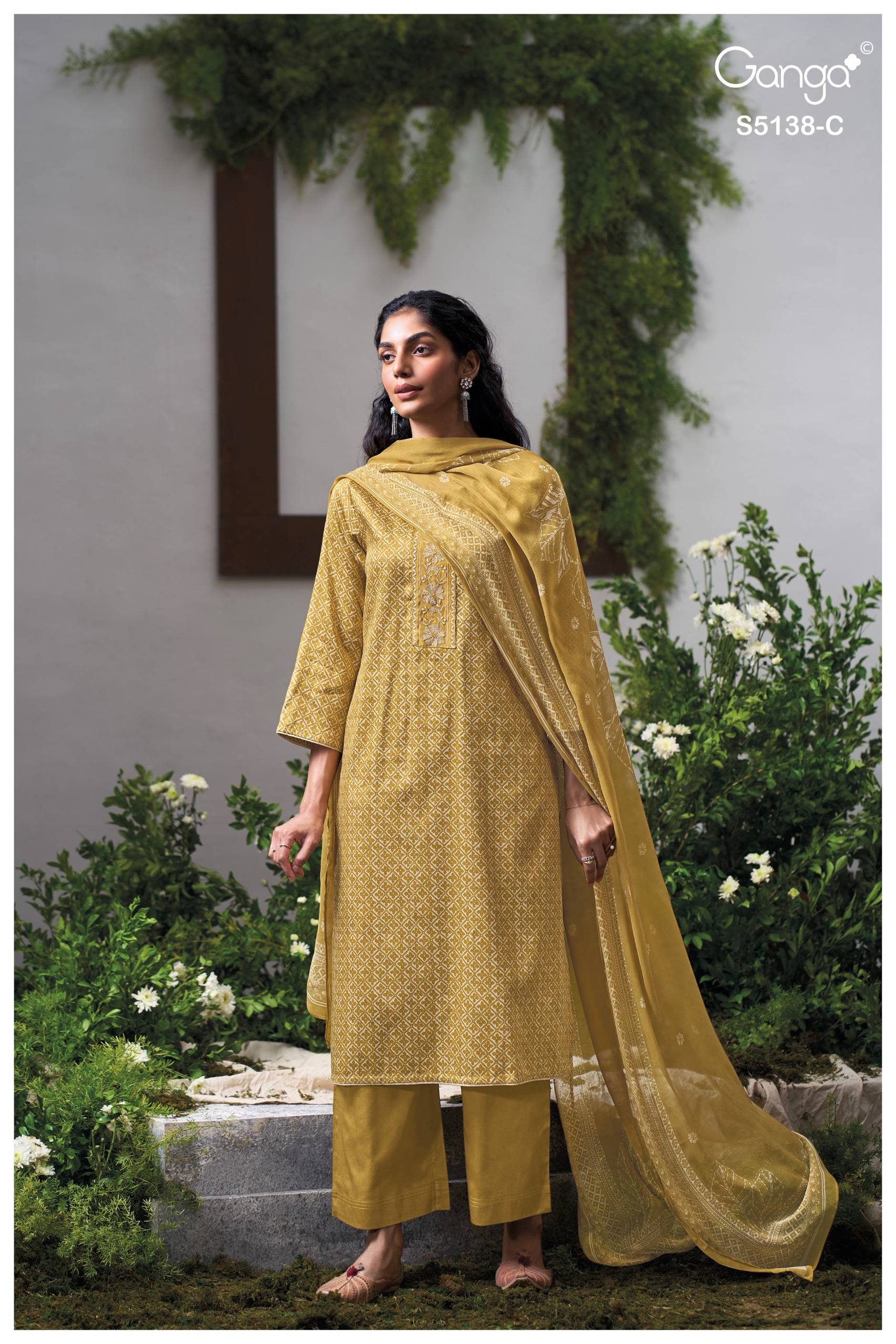 ELNAAZ 5138 SERIES BY GANGA FASHION Beautiful Colourful COTTON SATIN Dresses At Wholesale Price